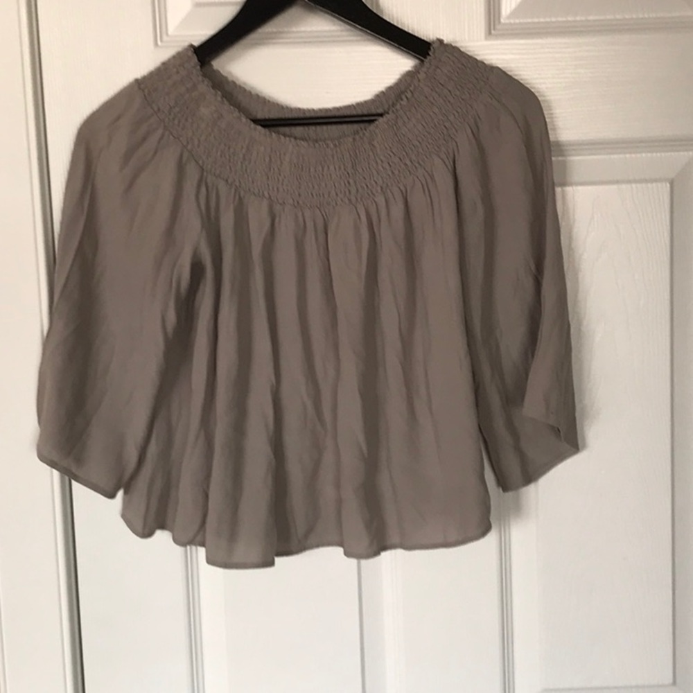 Aritzia Talula Marcilly Blouse- Ashen- Size XS